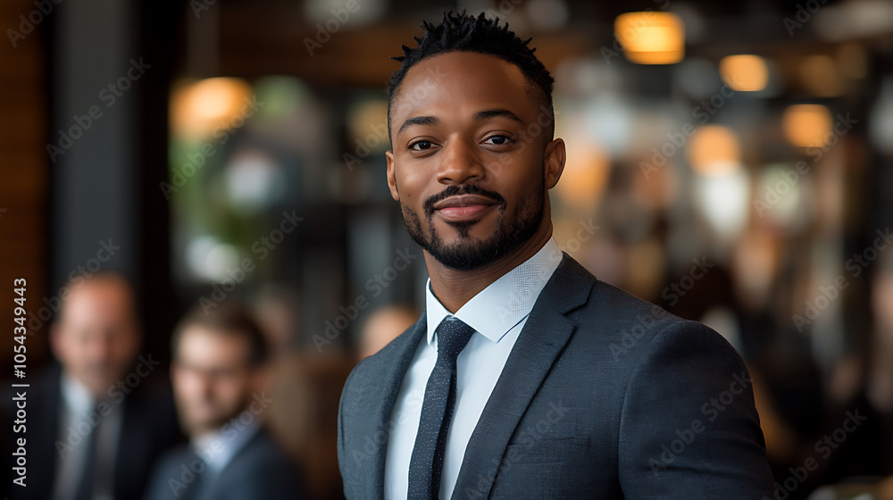 A man in a suit and tie is smiling for the camera A man in a suit and tie is smiling for the camera