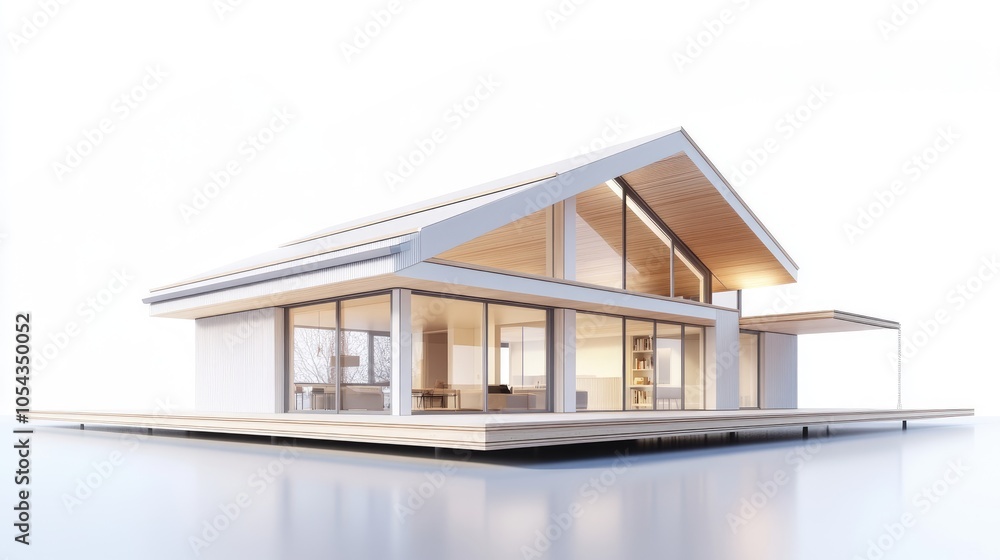 Modern architectural design of a stylish house with large windows and a sleek exterior, perfect for showcasing contemporary living. Modern architectural design of a stylish house with large windows and a sleek exterior, perfect for showcasing contemporary living.