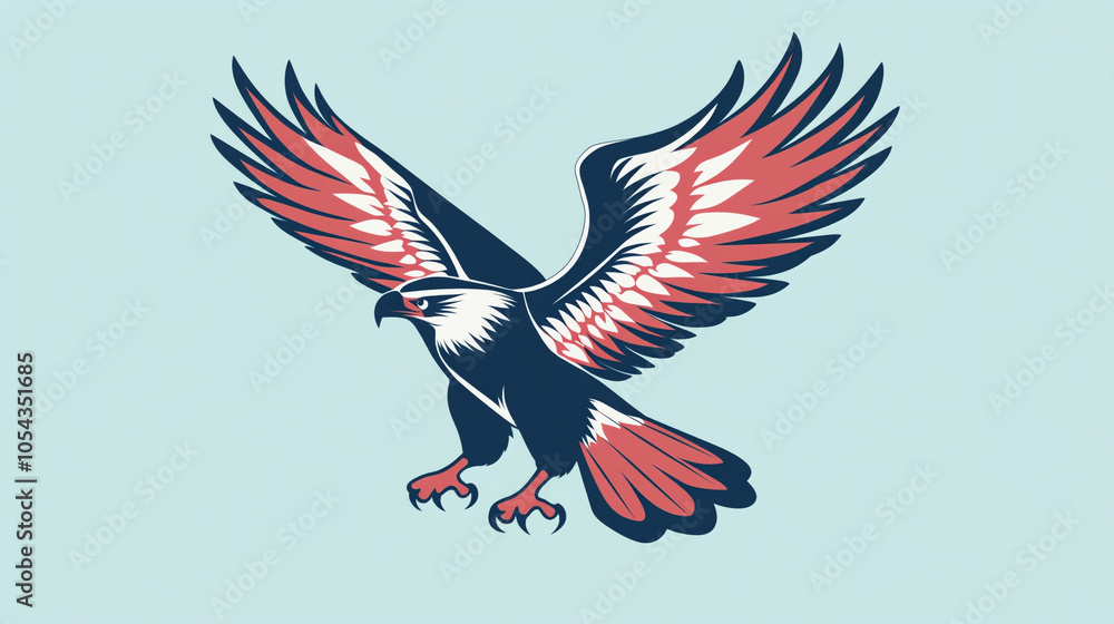Soaring Eagle Illustration   Freedom  Power  and Strength