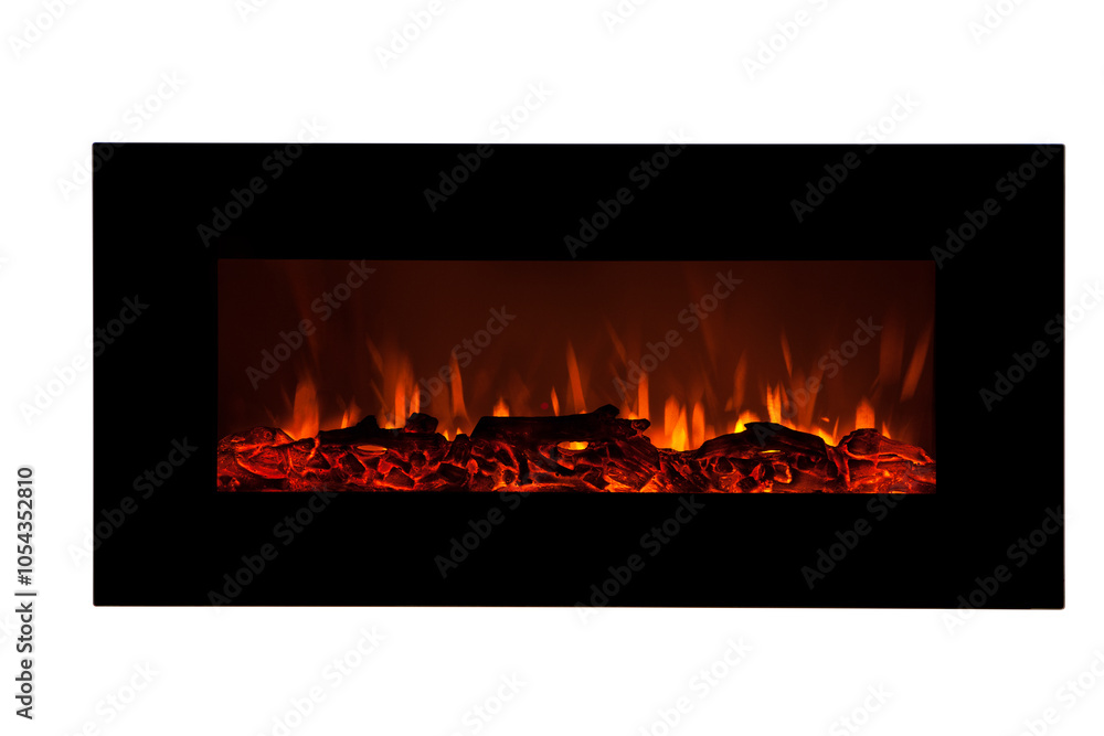 modern fireplace isolated on white background. modern fireplace isolated on white background.