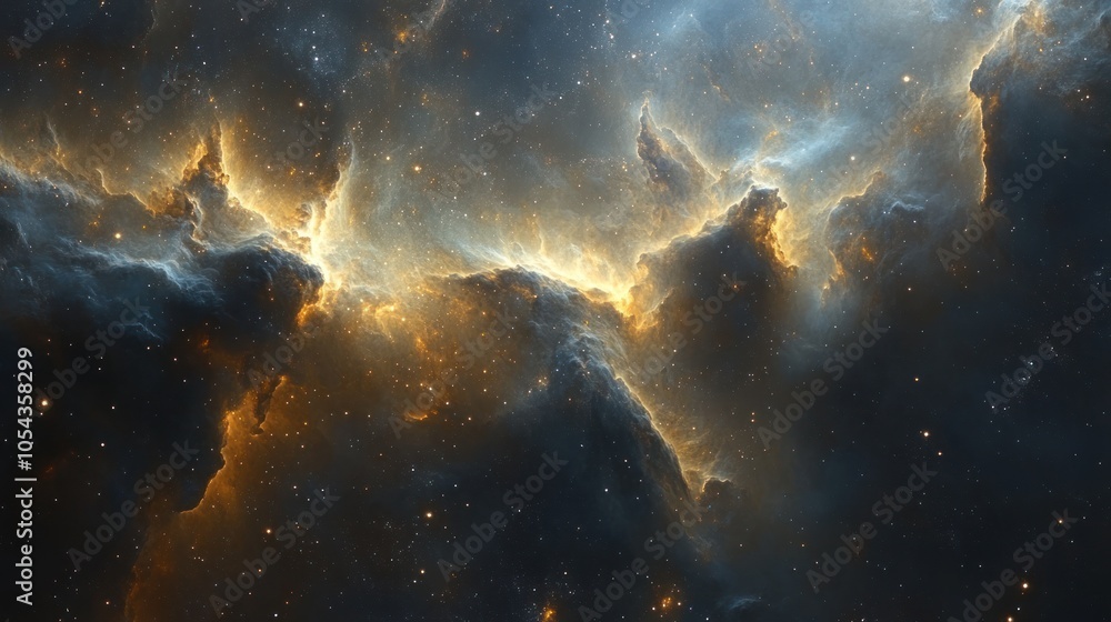 Cosmic Clouds and Stars in a Dark Nebula