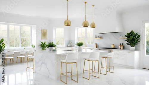 Fototapeta Naklejka Na Ścianę i Meble -  Photo interior modern design room 3d illustration