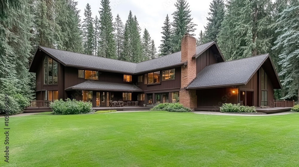 This beautiful house features a large lawn and lovely garden, providing an inviting space for relaxation and outdoor activities This beautiful house features a large lawn and lovely garden, providing an inviting space for relaxation and outdoor activities