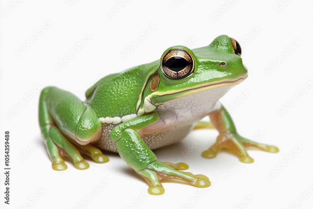 Frog Isolated On White: Cute GreenTree Frog, Frog 3d, Bullfrog, Colorful Pets, Toad Frog Isolated On White: Cute GreenTree Frog, Frog 3d, Bullfrog, Colorful Pets, Toad