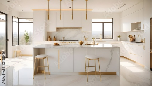 Fototapeta Naklejka Na Ścianę i Meble -  Photo interior modern design room 3d illustration