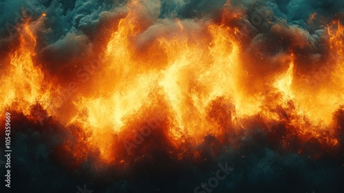 Wallpaper Mural Fiery Abstract with Smoke and Embers Torontodigital.ca