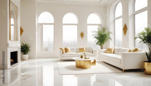 Fototapeta Naklejka Na Ścianę i Meble -  Photo interior modern design room 3d illustration