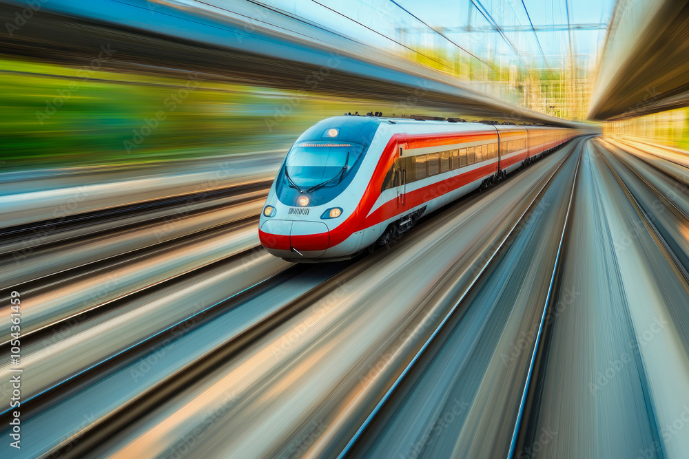 Fototapeta premium High speed trains in motion