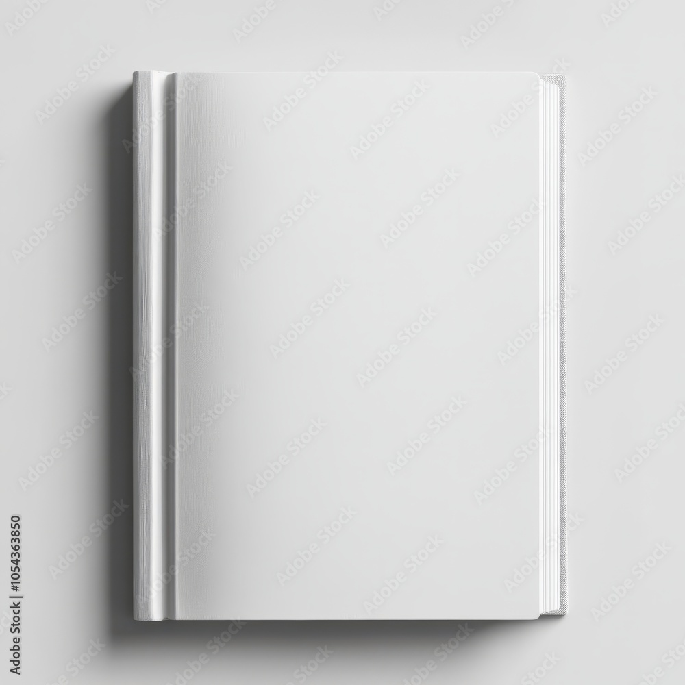 A blank book cover on a neutral background, suggesting a space for ideas. A blank book cover on a neutral background, suggesting a space for ideas.