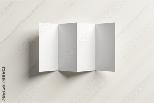 Blank tri-fold brochure mockup for design and print purposes