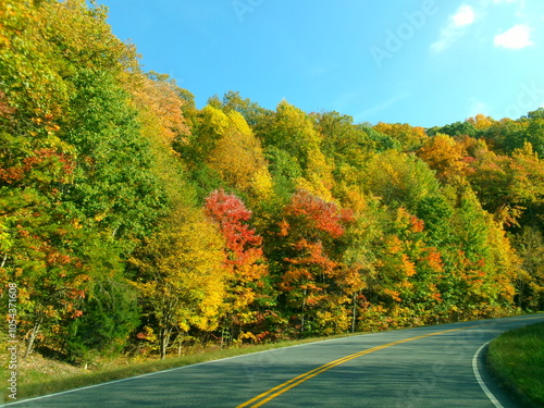 Mountain Road in Autumn