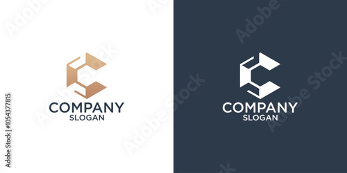 collection of letter c abstract monogram logo design vector