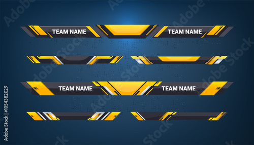 Scoreboard Broadcast Graphic and Lower Thirds Template for sport soccer and football, vector illustration