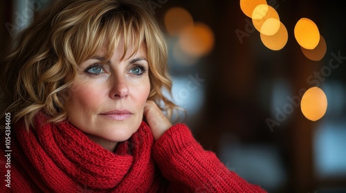 Wallpaper Mural Mother sitting alone at the kitchen table late at night, thinking about family problems and the pressures of holding everything together, Torontodigital.ca