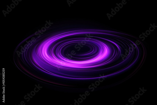 Abstract swirl element isolated on black, space, science, motion, rotation, matter concept