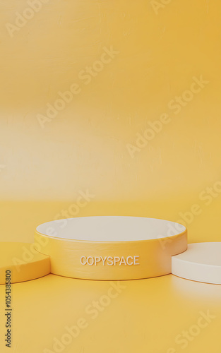 Yellow and White Minimalist Product Display Mockup for Branding and Advertising 