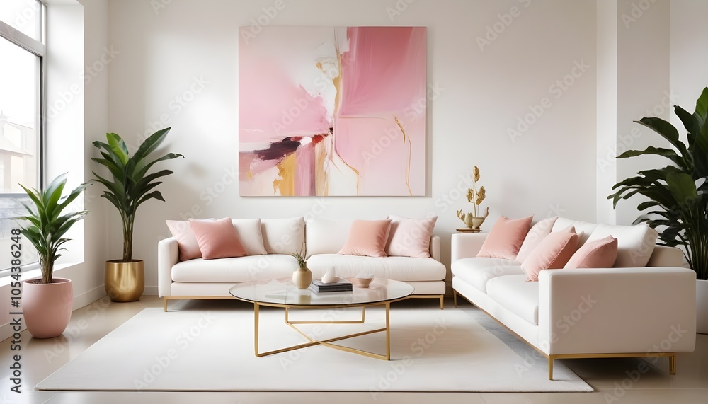 Fototapeta premium Photo interior modern design room 3d illustration