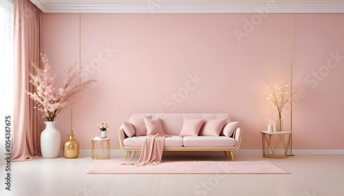 Fototapeta Naklejka Na Ścianę i Meble -  Photo interior modern design room 3d illustration