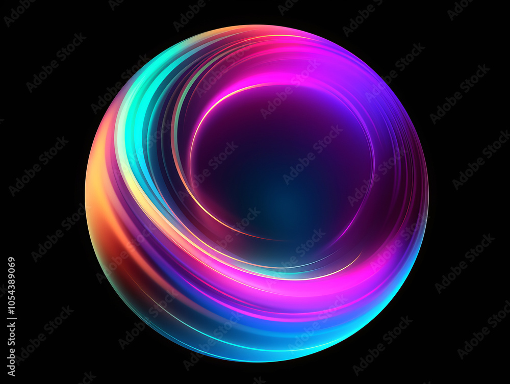 Futuristic neon abstract sphere in motion. Vibrant colors for digital art and design. Dynamic background for modern visuals. Futuristic neon abstract sphere in motion. Vibrant colors for digital art and design. Dynamic background for modern visuals.