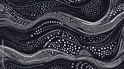 Traditional australian aboriginal tribal pattern with intricate dots and lines, aboriginal, indigenous, culture, art. Dotted Pattern. Illustration