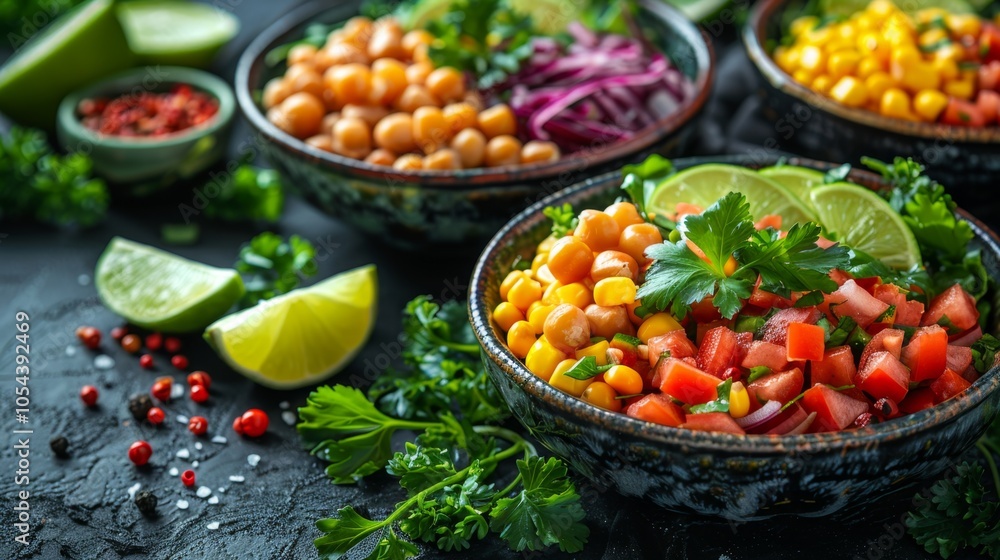 Vibrant Salad with Tomatoes, Corn, and Chickpeas Vibrant Salad with Tomatoes, Corn, and Chickpeas