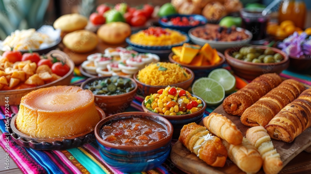 Latin American Food Feast: A Colorful Table of Delicious Dishes Latin American Food Feast: A Colorful Table of Delicious Dishes