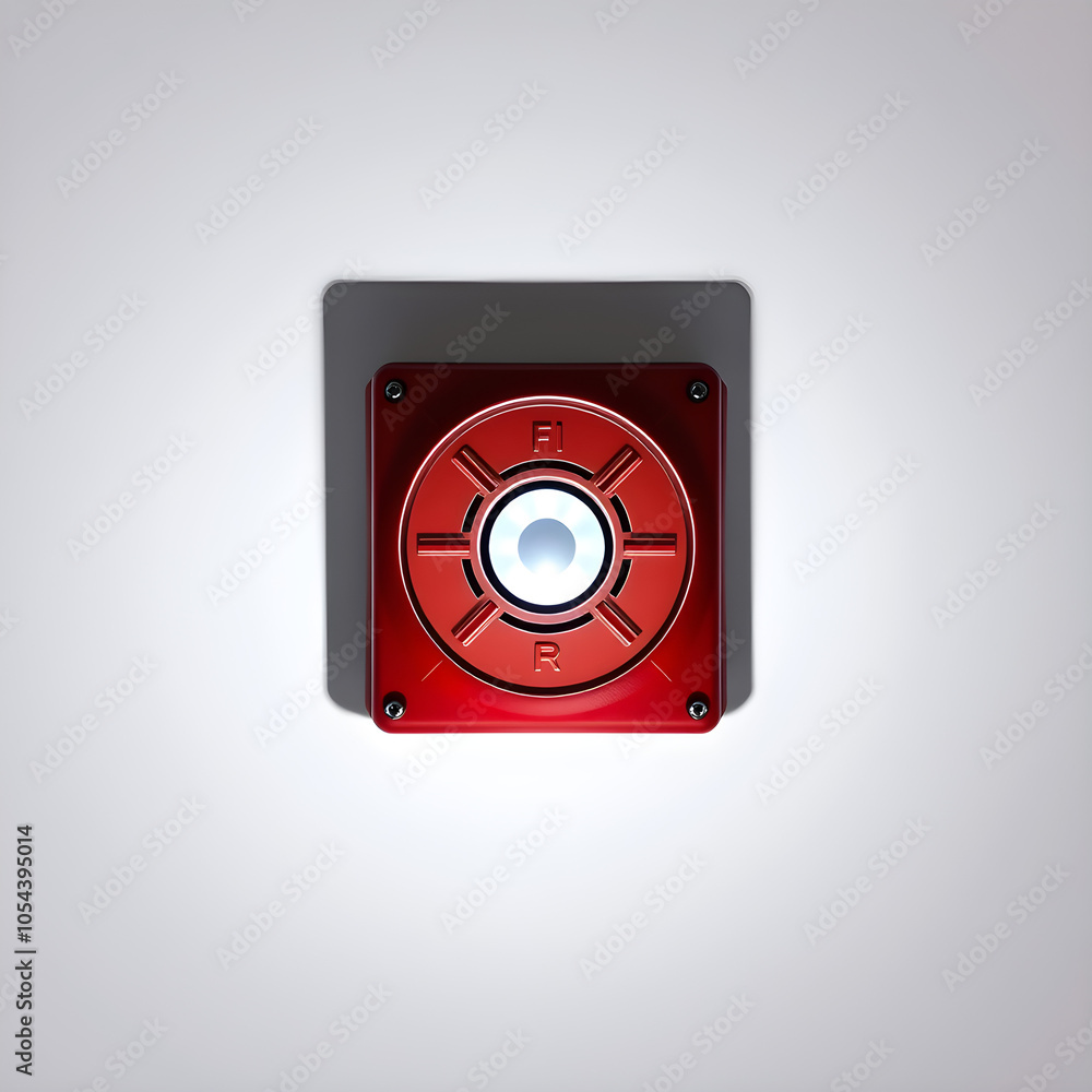 Fire Alarm on white background. Generative AI Fire Alarm on white background. Generative AI