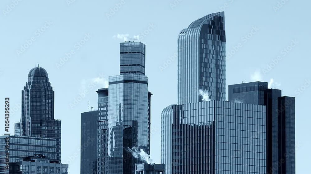 A dazzling Modern Urban Skyline characterized by its Architectural Height and unique Design features A dazzling Modern Urban Skyline characterized by its Architectural Height and unique Design features