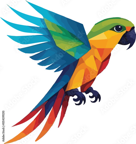 Beautiful parrot Colorful vector design, Parrot Illustration vector design, Parrot logo, icon Design
