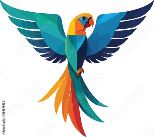 Parrot Illustration vector design, Parrot logo, icon Design