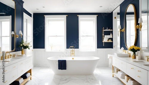 Fototapeta Naklejka Na Ścianę i Meble -  Photo interior modern design room 3d illustration