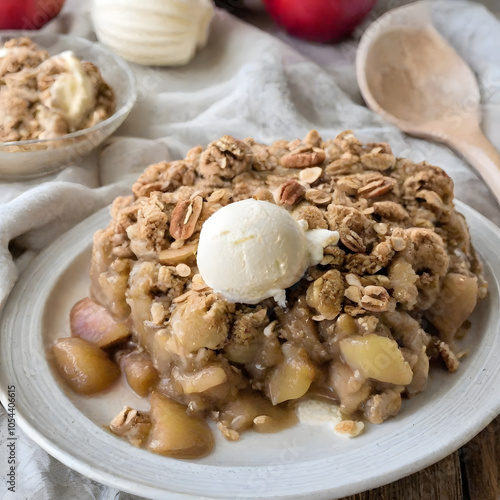 Wallpaper Mural Warm Apple Crisp with Cinnamon and Oats Torontodigital.ca