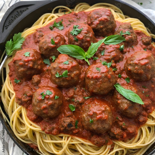 Wallpaper Mural Italian Meatballs in Marinara Sauce Torontodigital.ca