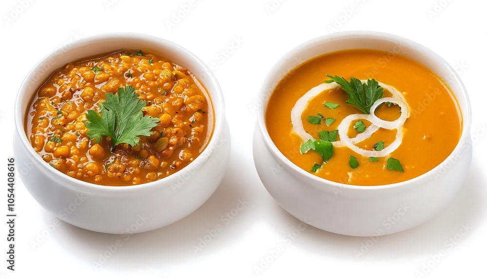 traditional Indian dal tadka with lentils, spices, and cilantro garnish served in white bowl traditional Indian dal tadka with lentils, spices, and cilantro garnish served in white bowl