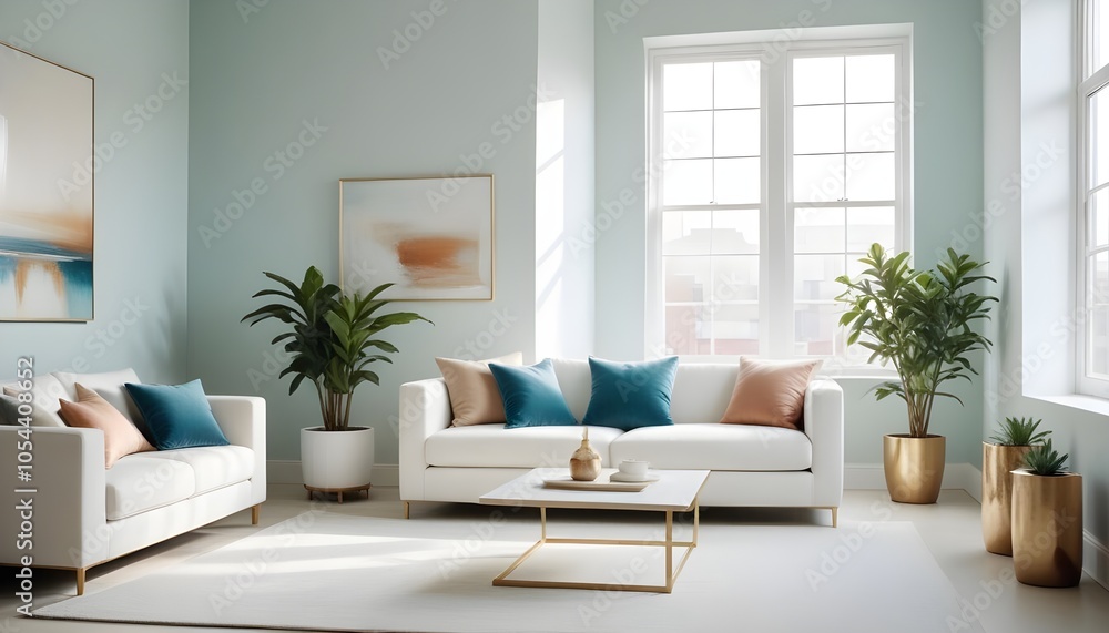 Photo interior modern design room 3d illustration Photo interior modern design room 3d illustration