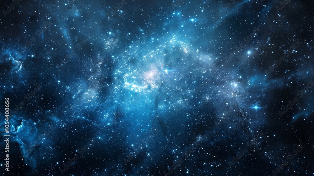 Starry night sky, galaxy and twinkling stars Starry night sky, galaxy and twinkling stars
