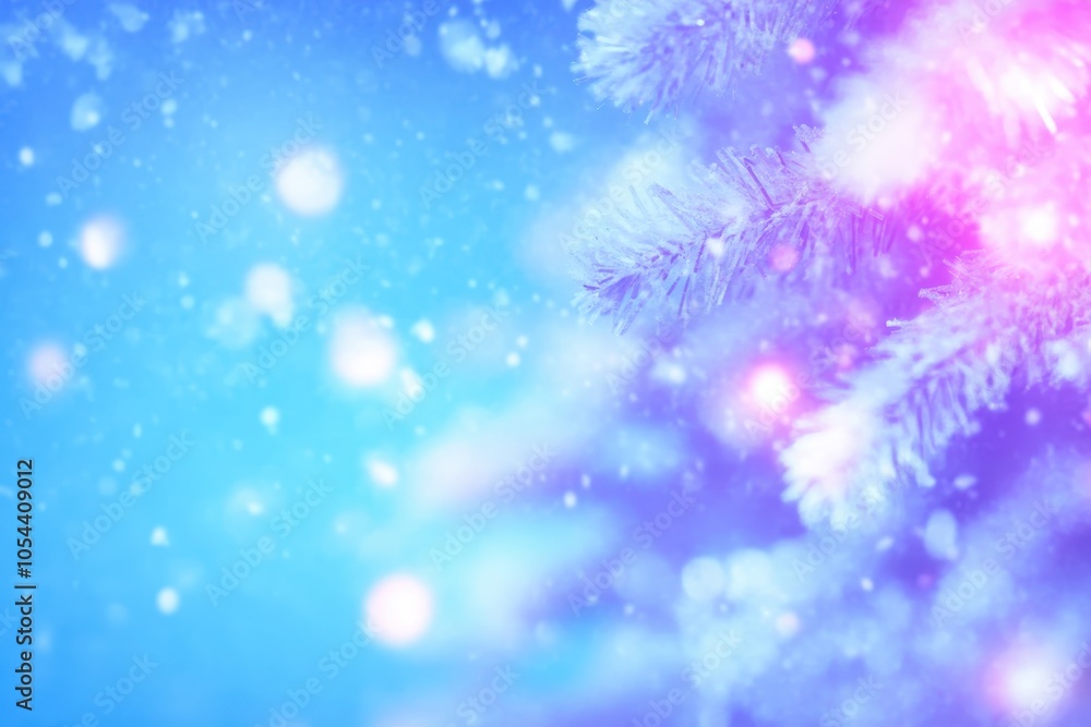 Background image of blurred multicolored Christmas lights on blue. - Background image of blurred multicolored Christmas lights on blue. -
