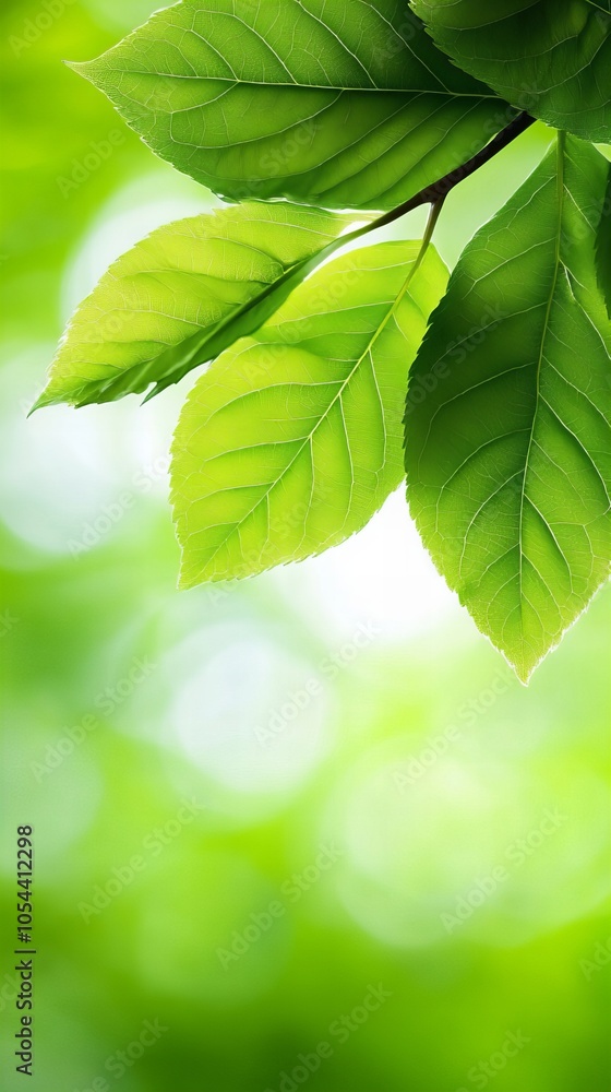 Close-up of vibrant green leaves against a soft, blurred background. Close-up of vibrant green leaves against a soft, blurred background.