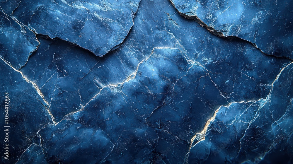 Deep Blue Marble Texture with Golden Veins Deep Blue Marble Texture with Golden Veins