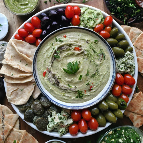 Wallpaper Mural Colorful Mediterranean Mezze Platter Torontodigital.ca