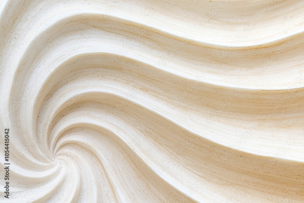 Grainy shell exhibits smooth curves and loops, showcasing natural symmetry on a refined, textured surface. Grainy shell exhibits smooth curves and loops, showcasing natural symmetry on a refined, textured surface.