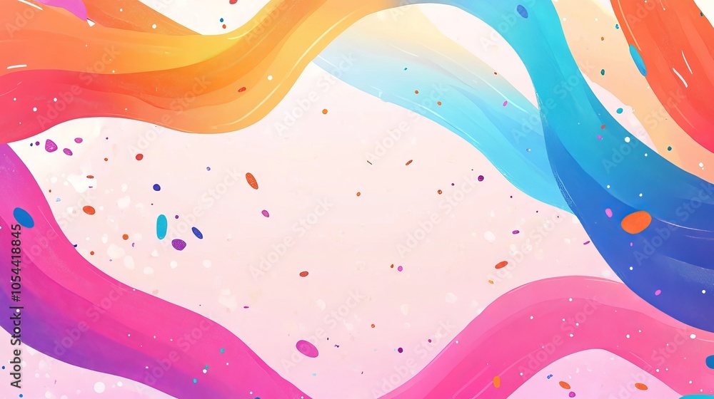 Decorate your text with this confetti banner. It has colorful ribbons and a space for your text in the middle. Celebrate any occasion with this fun and simple cartoon style illustration.