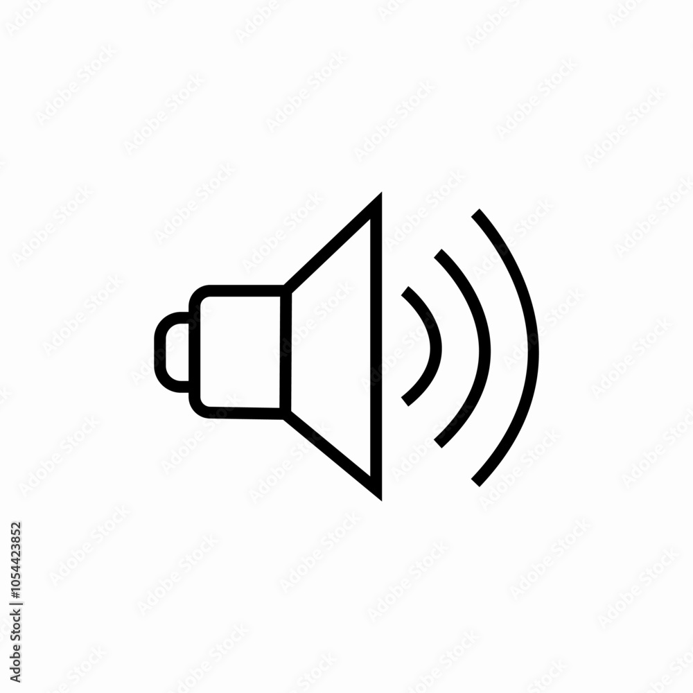 loudspeaker sound level icon sign vector loudspeaker sound level icon sign vector