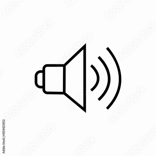 loudspeaker sound level icon sign vector