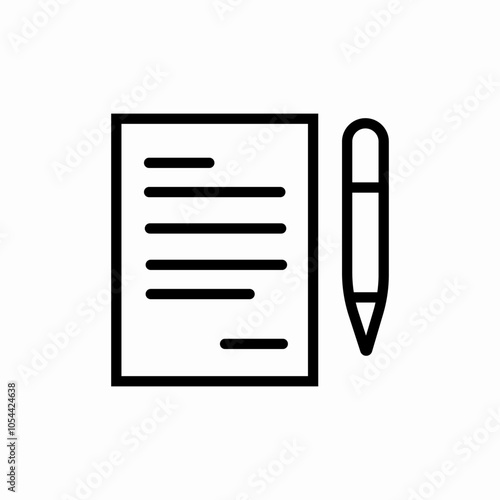 note pen icon sign vector