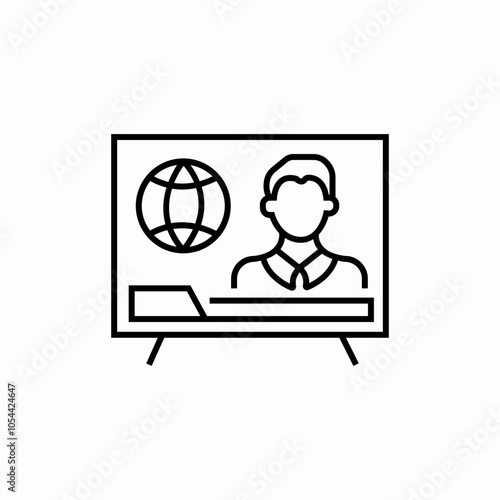 news tv icon sign vector