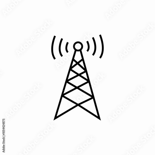 radio broadcast icon sign vector