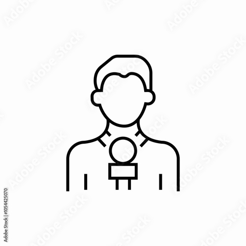 reporter news icon sign vector