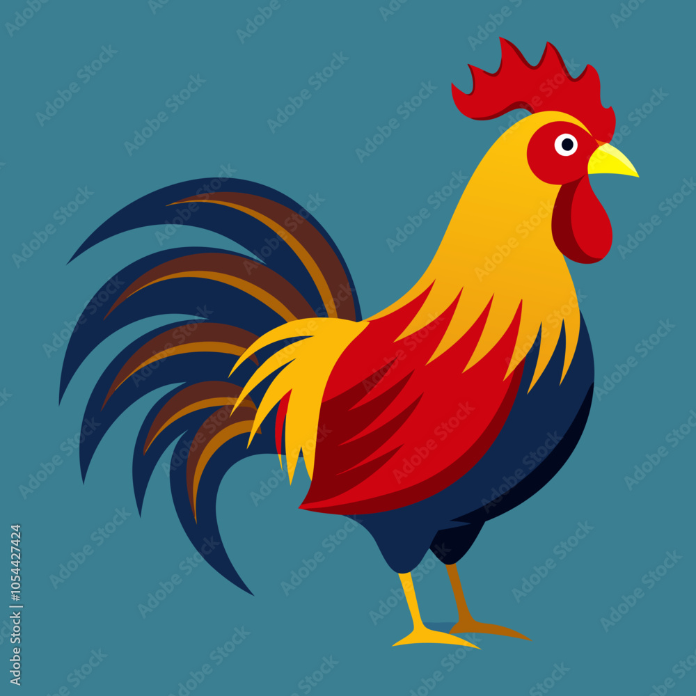 Fototapeta premium rooster isolated 