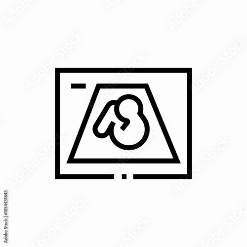 baby ultrasound icon sign vector